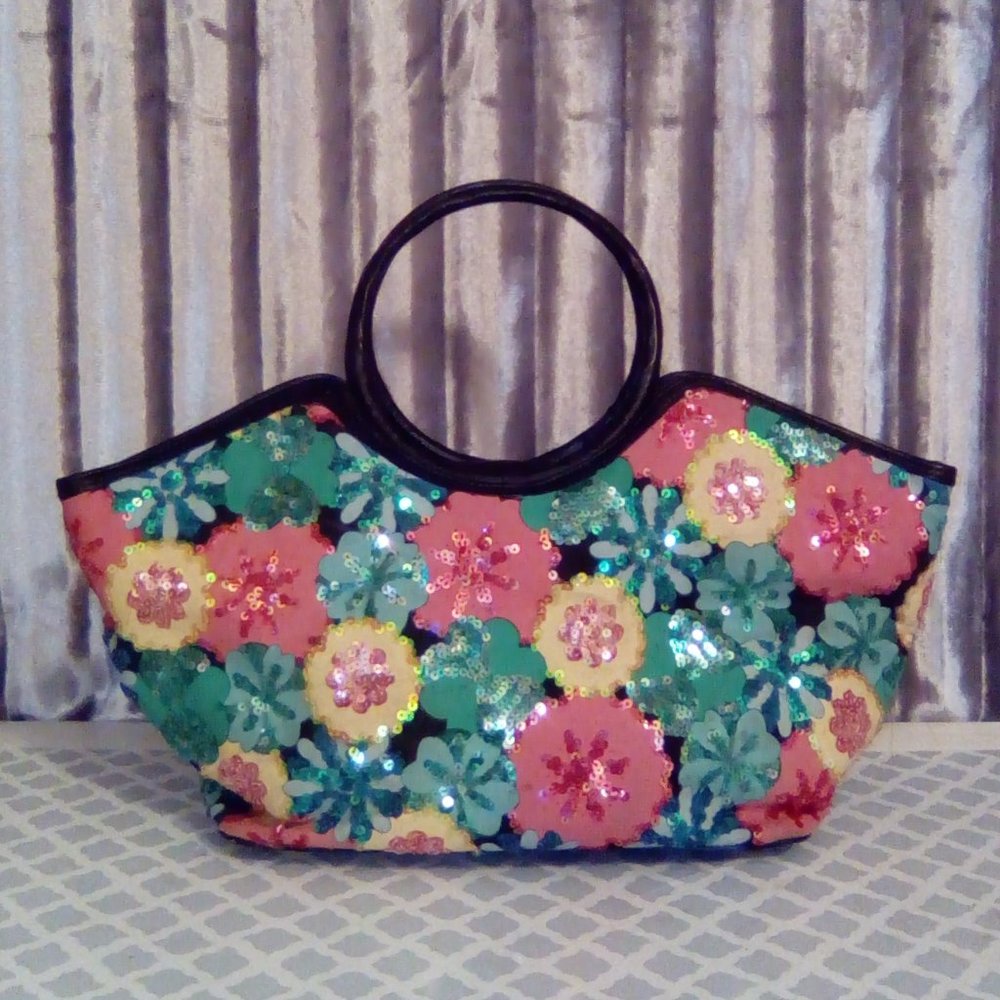 Sequin Floral Marco Avane Handbag